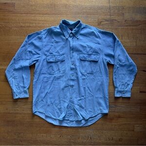 Alphen de Colin's Denim Shirt Button Down Long Sleeve Casual Blue Size L